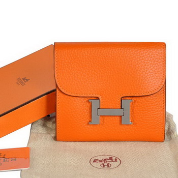 Hermes Constance Wallets Togo Leather A608 Orange