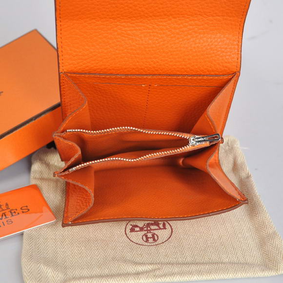 Hermes Constance Wallets Togo Leather A608 Orange