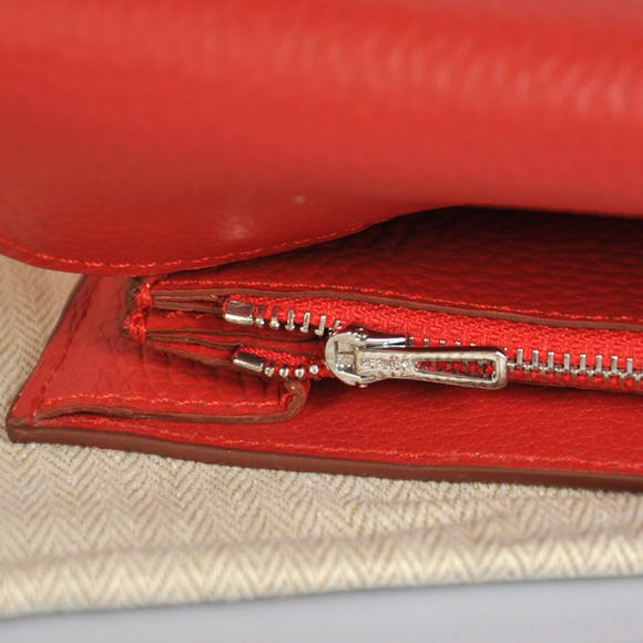 Hermes Constance Wallets Togo Leather A608 Red