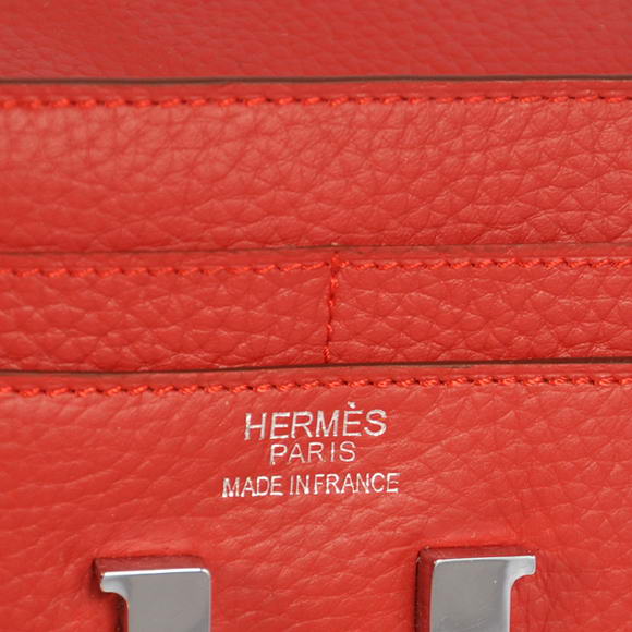 Hermes Constance Wallets Togo Leather A608 Red