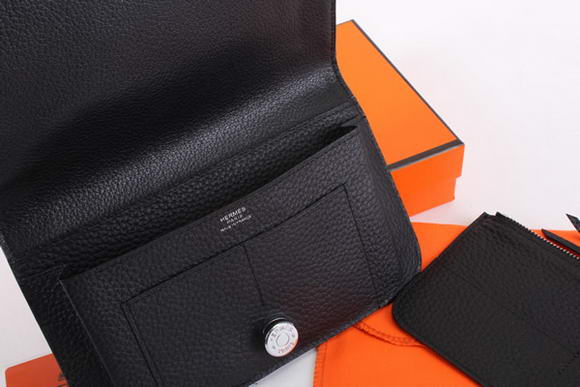 Hermes Dogon Combined Wallets A508 Black