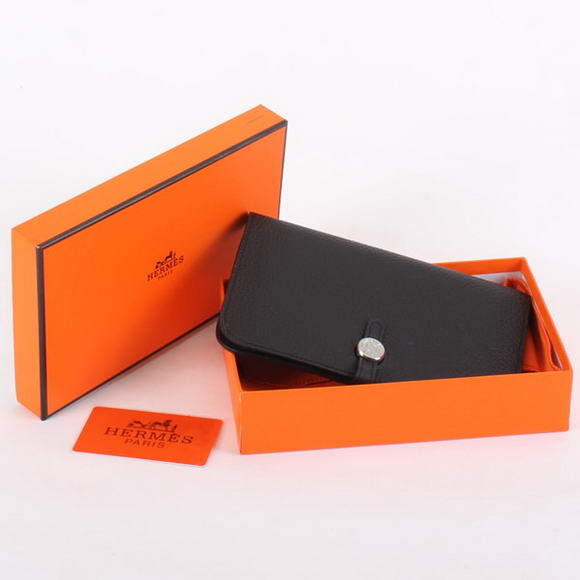 Hermes Dogon Combined Wallets A508 Black