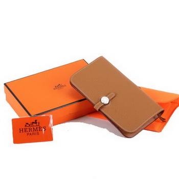 Hermes Dogon Combined Wallets A508 Coffee