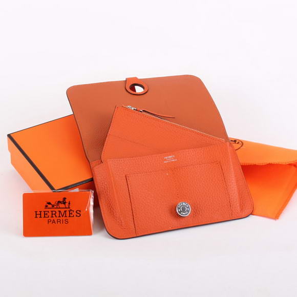 Hermes Dogon Combined Wallets A508 Orange