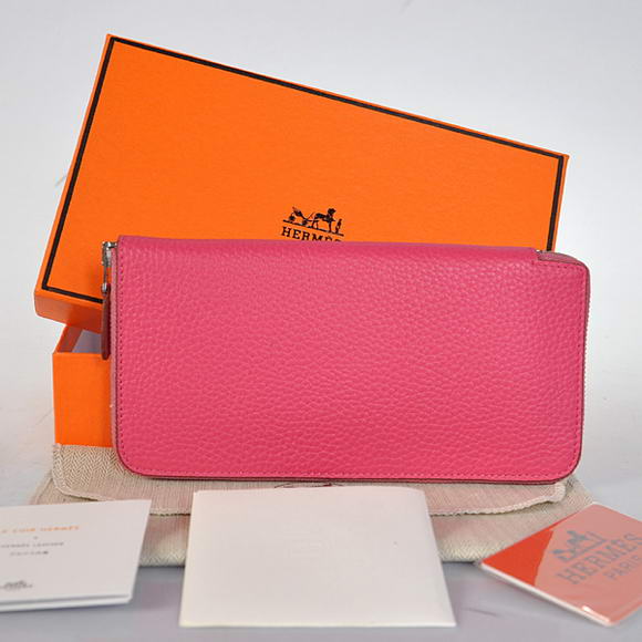 Hermes Evelyn Long Wallet Zip Purse A808 Peach