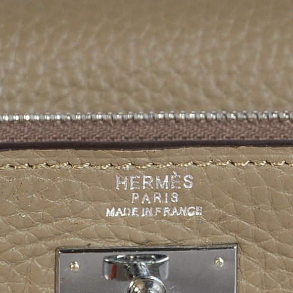 Hermes Kelly Wallet Togo Leather Bi-Fold Purse A708 Dark Grey