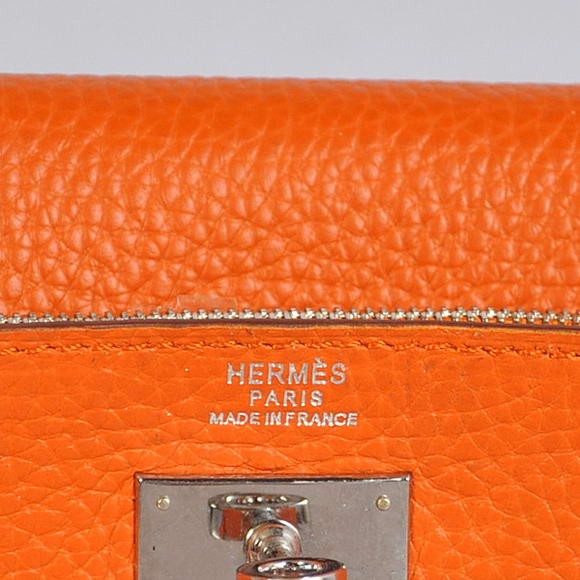 Hermes Kelly Wallet Togo Leather Bi-Fold Purse A708 Orange