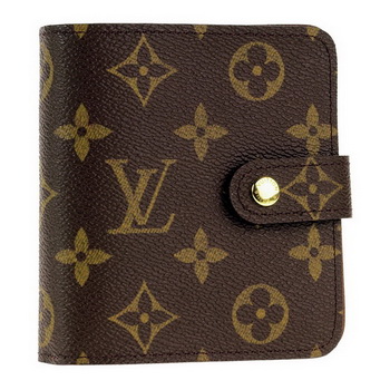 Louis Vuitton M61667 Monogram Canvas Zipped Compact Wallet