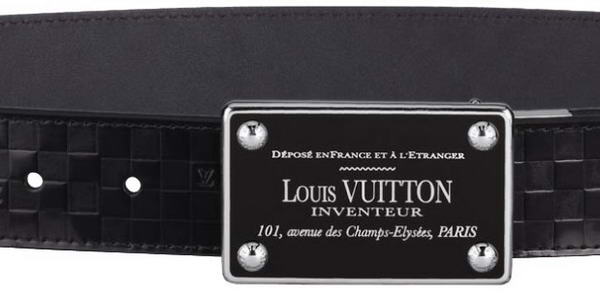 Louis Vuitton Initiales Damier Leather Belt M6820S