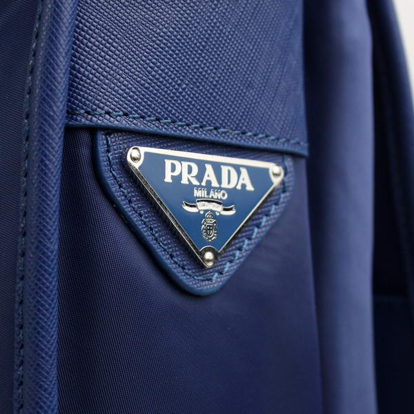 Prada Fabric Messenger Bag V166 Blue