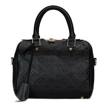 Louis Vuitton Monogram Empreinte Speedy Bandouliere 25 M40762 Black