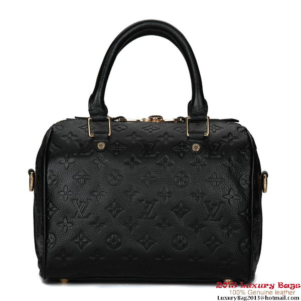 Louis Vuitton Monogram Empreinte Speedy Bandouliere 25 M40762 Black