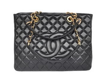 buy Cheap Chanel A50995 Black Sheepskin Leather Shoulder Bag Gold