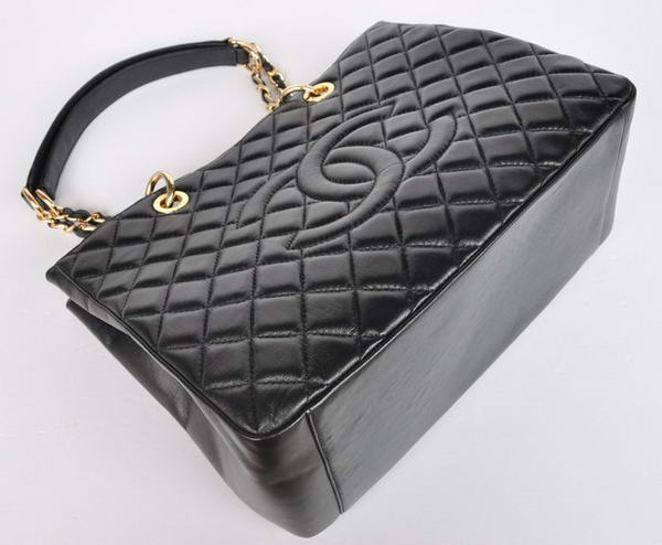 buy Cheap Chanel A50995 Black Sheepskin Leather Shoulder Bag Gold