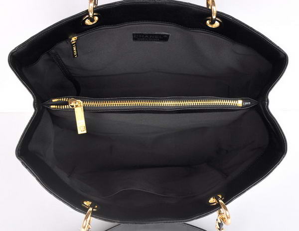 buy Cheap Chanel A50995 Black Sheepskin Leather Shoulder Bag Gold