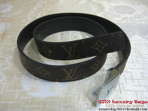 Louis Vuitton Monogram Canvas Reversible Belt M6890M Silver