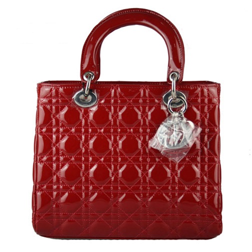 Christian Lady Dior Red Patent Leather Bag 9928