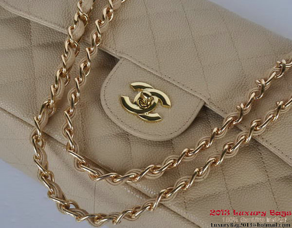 Chanel Jumbo Quilted Classic Cannage Patterns Flap Bag A58600 Apricot Gold