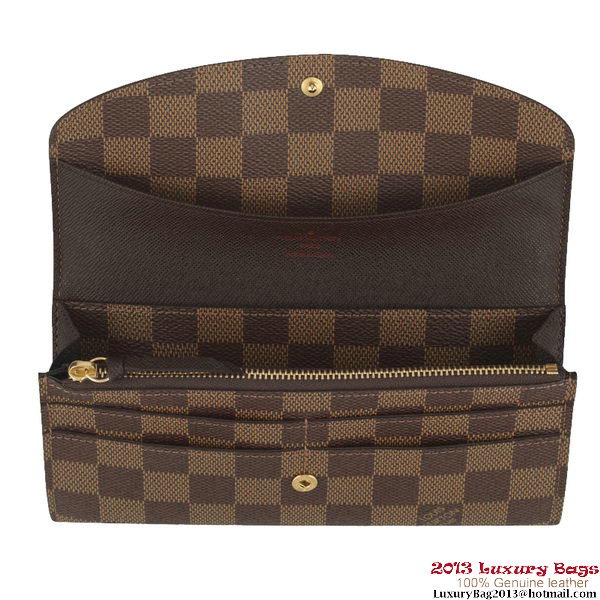 Louis Vuitton Damier Ebene Canvas Emille Wallet N63019