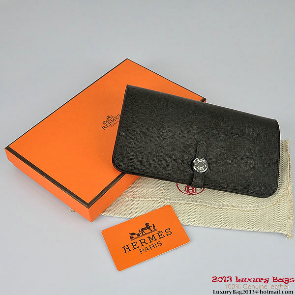 Hermes Dogon Wallet Travel Case H001 Black