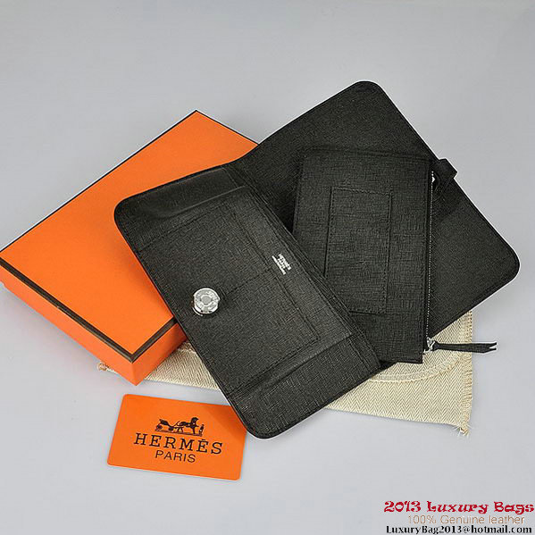 Hermes Dogon Wallet Travel Case H001 Black