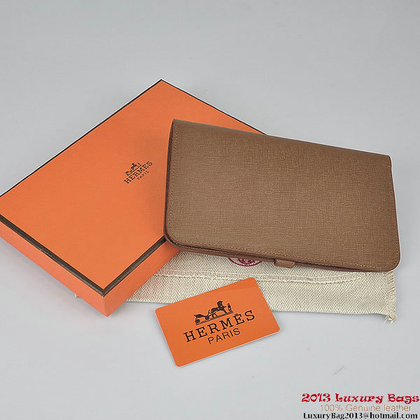 Hermes Dogon Wallet Travel Case H001 Brown