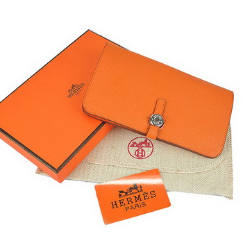 Hermes Dogon Wallet Travel Case H001 Orange