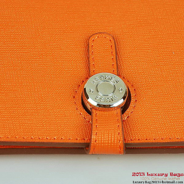 Hermes Dogon Wallet Travel Case H001 Orange