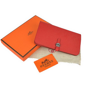 Hermes Dogon Wallet Travel Case H001 Red