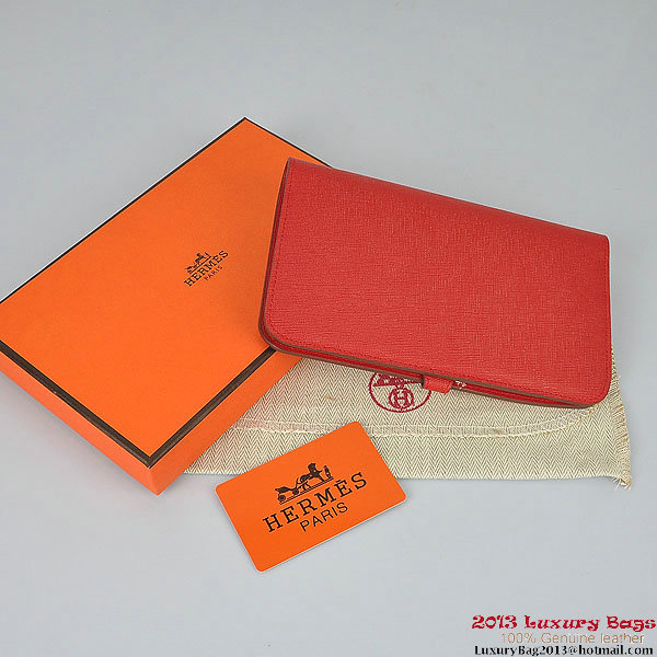 Hermes Dogon Wallet Travel Case H001 Red