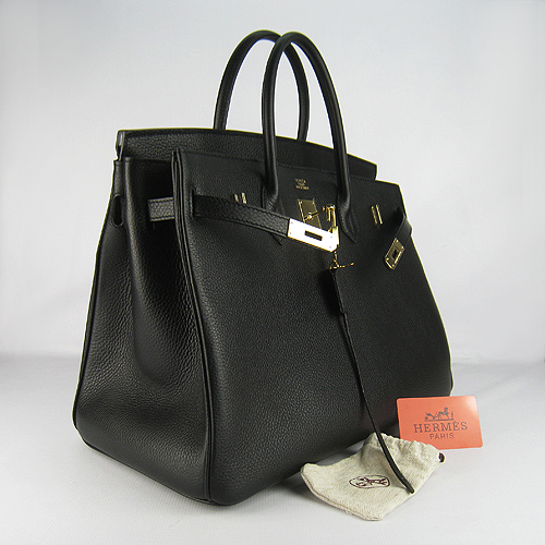 Hermes Birkin 40CM Togo Bag Black 6099 Gold