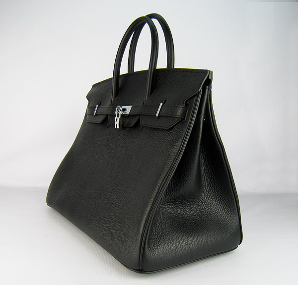 Hermes Birkin 40CM Togo Bag Black 6099 Silver