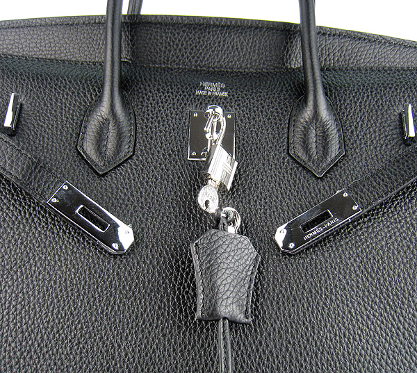 Hermes Birkin 40CM Togo Bag Black 6099 Silver