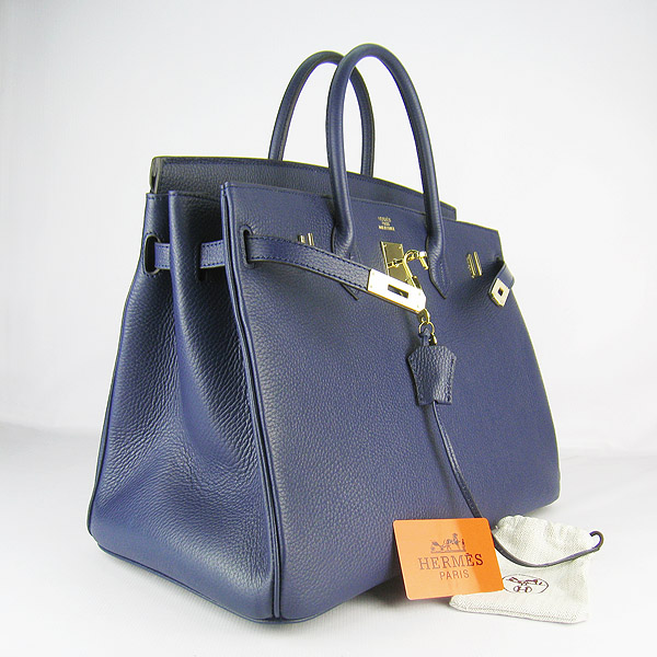 Hermes Birkin 40CM Togo Bag Dark Blue 6099 Gold