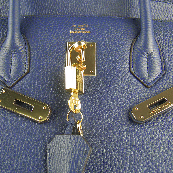 Hermes Birkin 40CM Togo Bag Dark Blue 6099 Gold