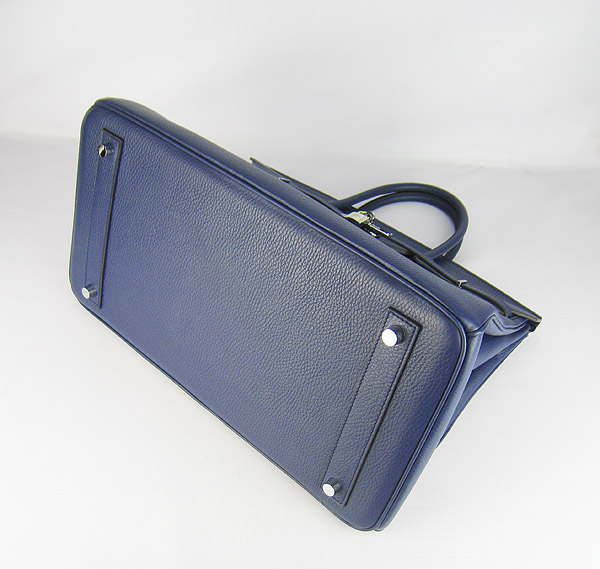 Hermes Birkin 40CM Togo Bag Dark Blue 6099 Silver