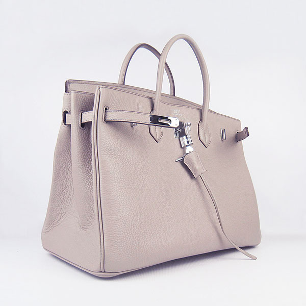 Hermes Birkin 40CM Togo Bag Grey 6099 Silver