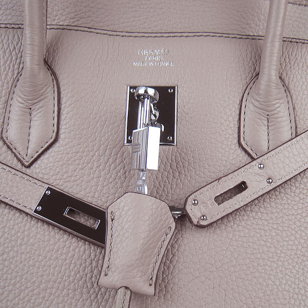 Hermes Birkin 40CM Togo Bag Grey 6099 Silver