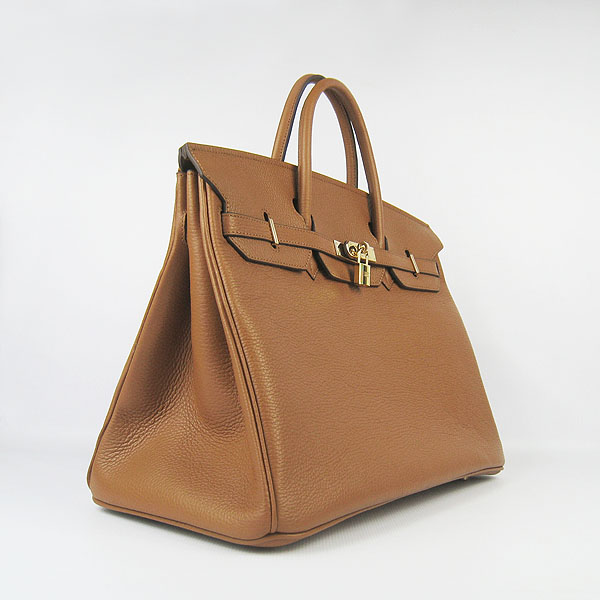 Hermes Birkin 40CM Togo Handbag Light Coffee 6099 Gold