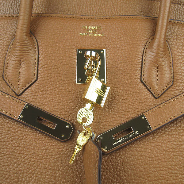 Hermes Birkin 40CM Togo Handbag Light Coffee 6099 Gold