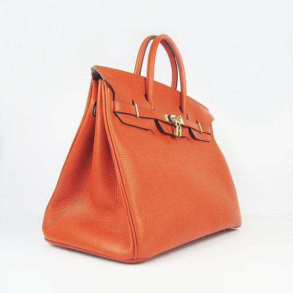 Hermes Birkin 40CM Togo Bag Orange 6099 Gold