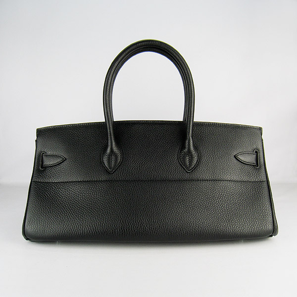 Hermes Birkin 6109 Togo Leather Bag Black 42cm Silver