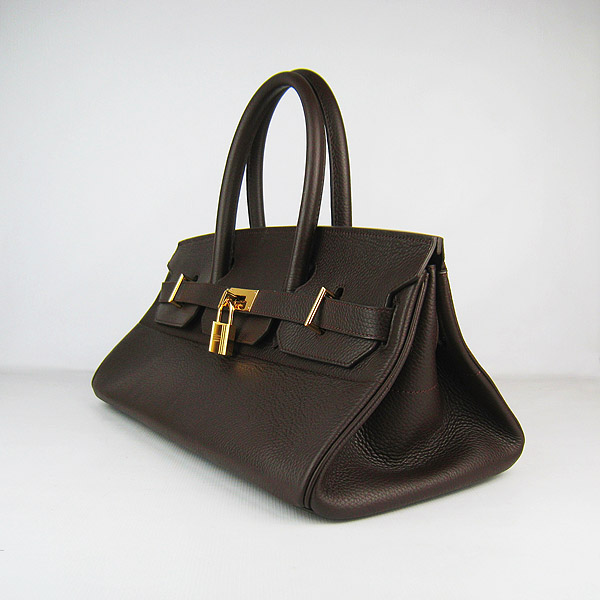 Hermes Birkin 6109 Togo Leather Bag Dark Coffee 42cm Gold