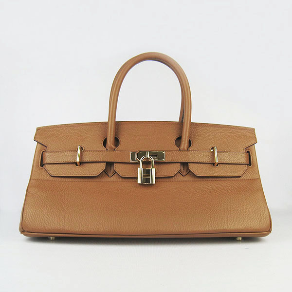 Hermes Birkin 6109 Togo Leather Bag Light Coffee 42cm Gold