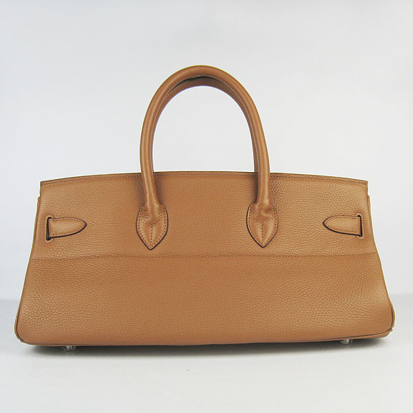 Hermes Birkin 6109 Togo Leather Bag Brown 42cm Silver