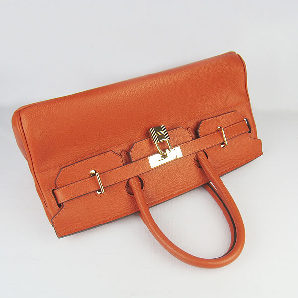 Hermes Birkin 6109 Togo Leather Bag Orange 42cm Gold