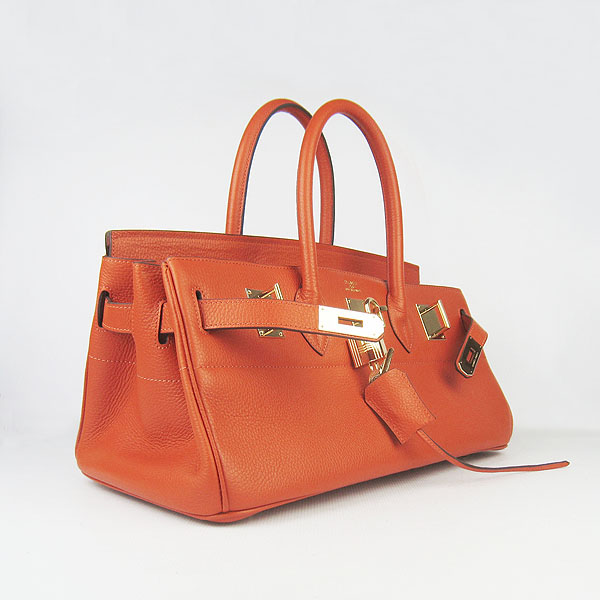 Hermes Birkin 6109 Togo Leather Bag Orange 42cm Gold