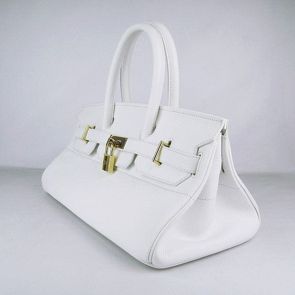 Hermes Birkin 6109 Togo Leather Bag White 42cm Gold