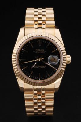 Rolex Datejust Golden Black Stainless Steel Men Watch-RD2398