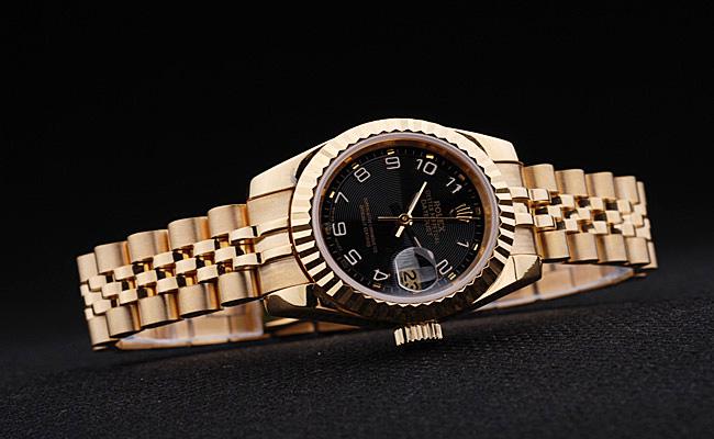 Rolex Datejust Golden&Black Stainless Steel Watch-RD3781